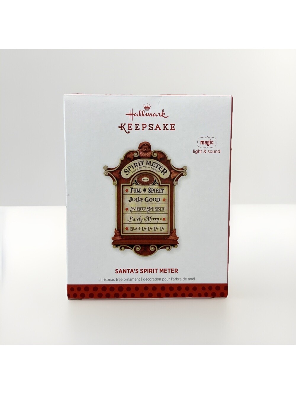 2013 Hallmark Ornament Santas Spirit Meter Magic w/ Box Tested Works Great
